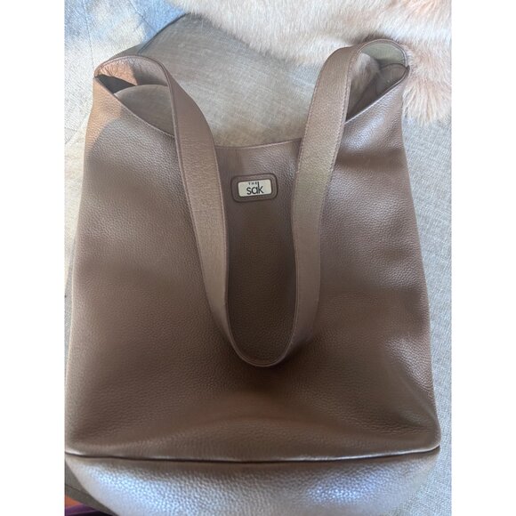 The Sak Brown Genuine Leather Shoulder Bag Classic Elegant Style - Picture 8 of 14